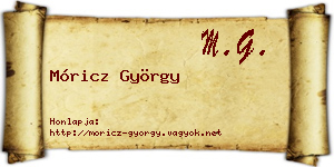 Móricz György névjegykártya